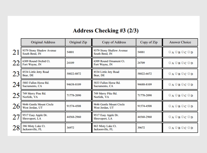 Postal Exam 473 Part A Test 1 - Practice Test Geeks